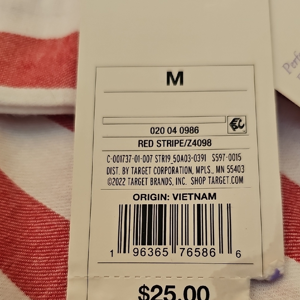 Stars Above Red and White Striped All Cotton Striped  Nightshirt - Picture 4 of 10